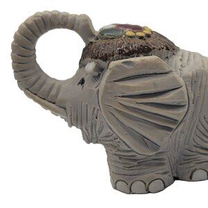 Artesania Rinconada Elephant Figurine Uruguay Clay Vintage Collectible